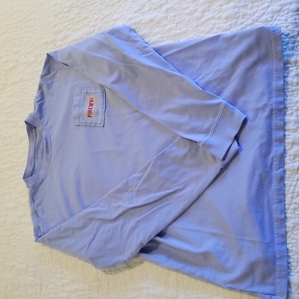 Vineyard Vines Boys XL long sleeve light blue t shirt